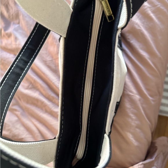 L.L. Bean Black and Cream Tote Bag - Picture 5 of 6
